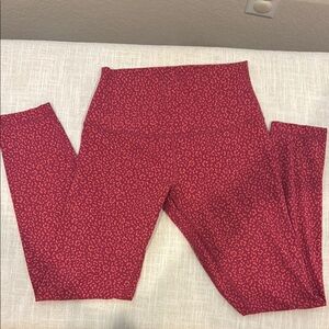 Lululemon Pink Floral Print Leggings